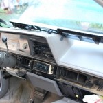 Picture of car interior with trim panel removed