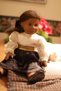 American Girl Addie with repaired leg